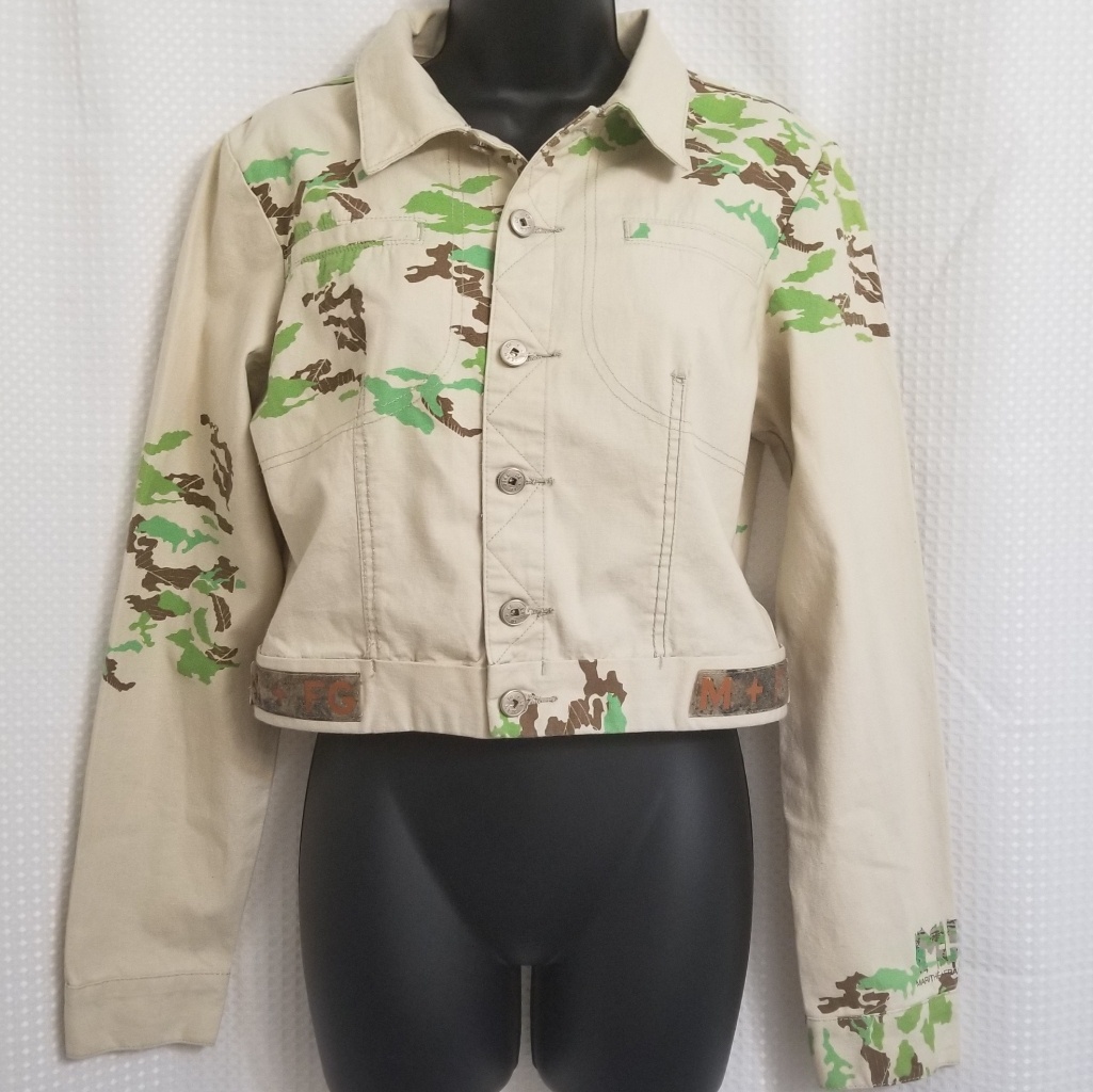 Mfg Rare Find Army Print Jacket
